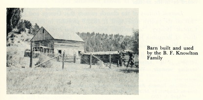 Barn built and used by the B.F. Knowlton Family