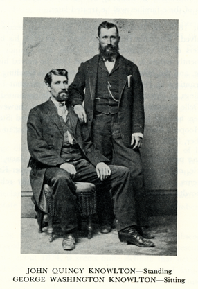 George Washington Knowlton (sitting) and John Quincy Knowlton (standing)
